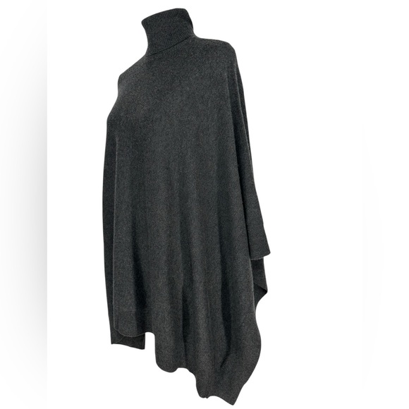 RALPH LAUREN / Charcoal Gray 100% Cashmere Poncho / Size XSS - Picture 4 of 11